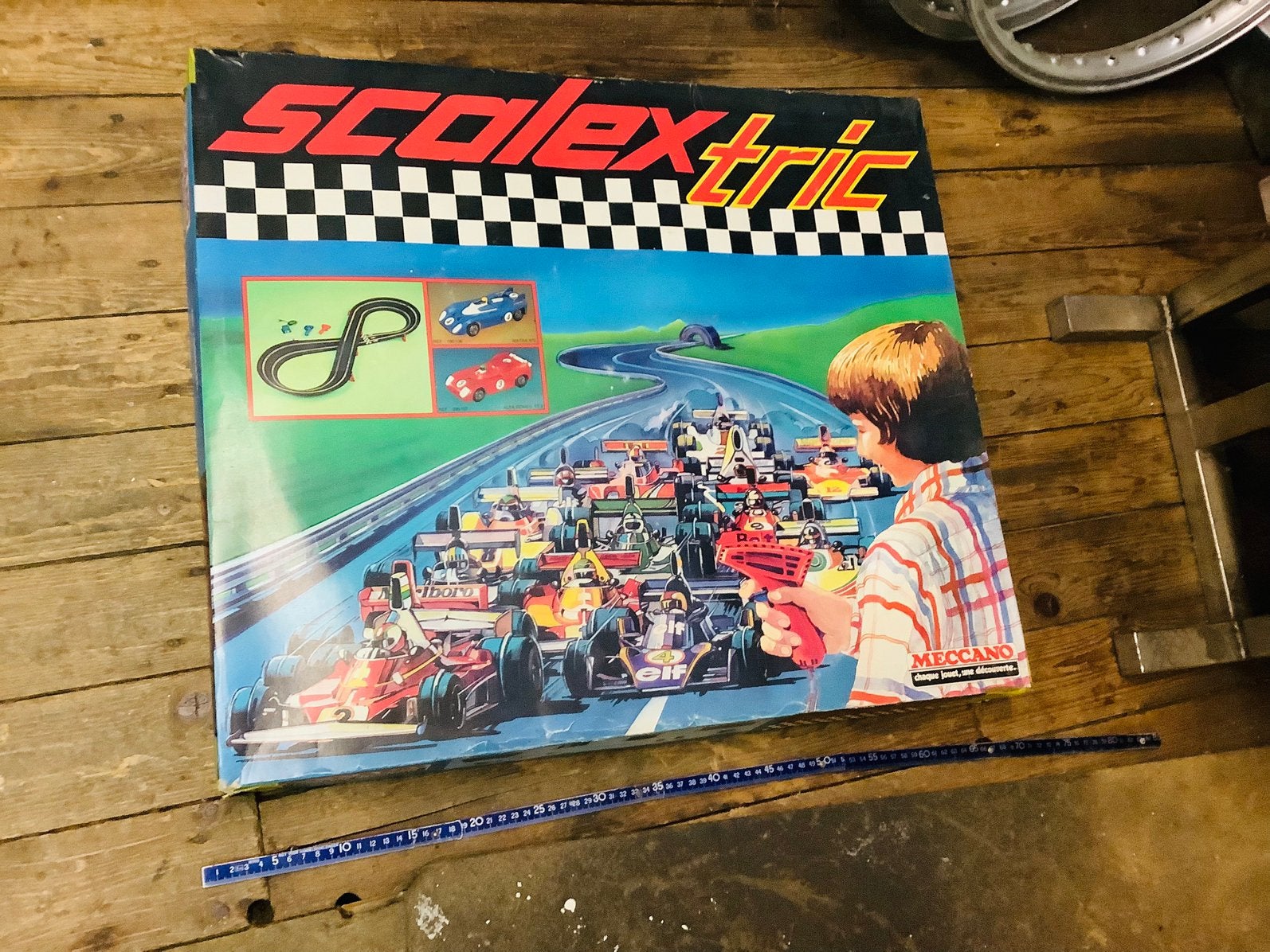 Scalextric racebaan met racewagens, Ophalen, Gebruikt
