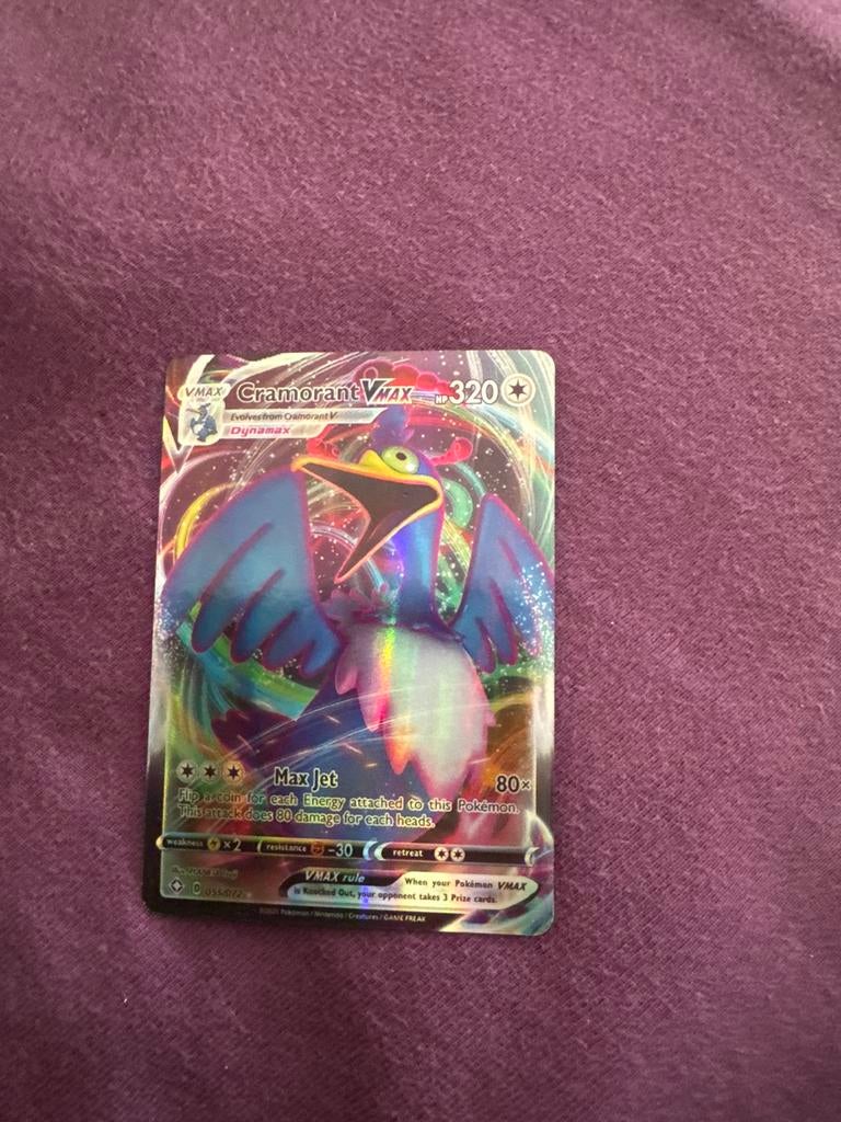 Cramorant VMAX Pokémon kaart - Zo goed als nieuw, Ophalen of Verzenden, Zo goed als nieuw, Losse kaart, Foil