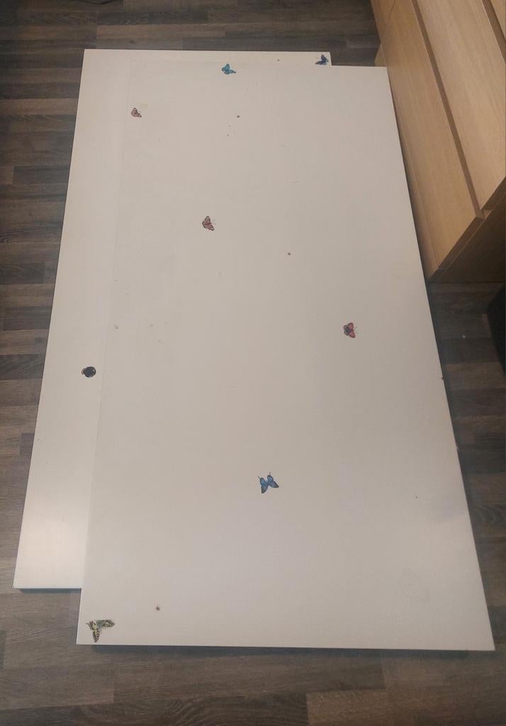 1x ikea table top (white) 150x75 cm incl. table legs (black), Ophalen