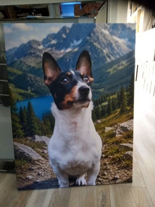 foto print hond ( canvas ) 60 x 80 cm, Ophalen, Zo goed als nieuw