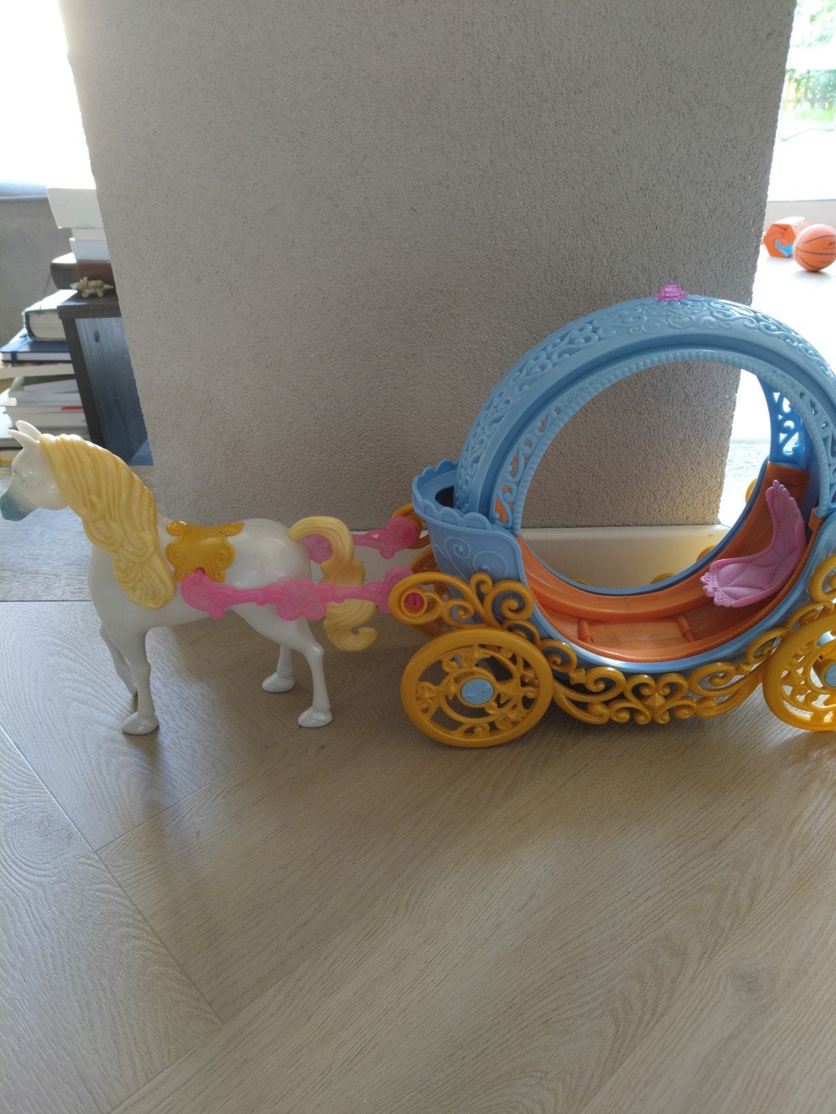 Disney Assepoester - Paard met koets speelgoedset, Kinderen en Baby's, Ophalen of Verzenden, Zo goed als nieuw, Overige typen