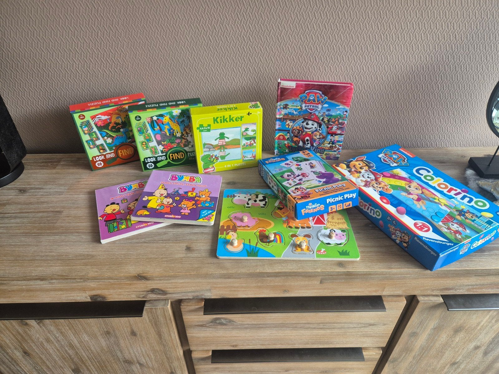 Set kinderpuzzels en boeken (Bumba, Kikker, Paw Patrol), Kinderen en Baby's, Speelgoed | Educatief en Creatief, Ophalen, Gebruikt