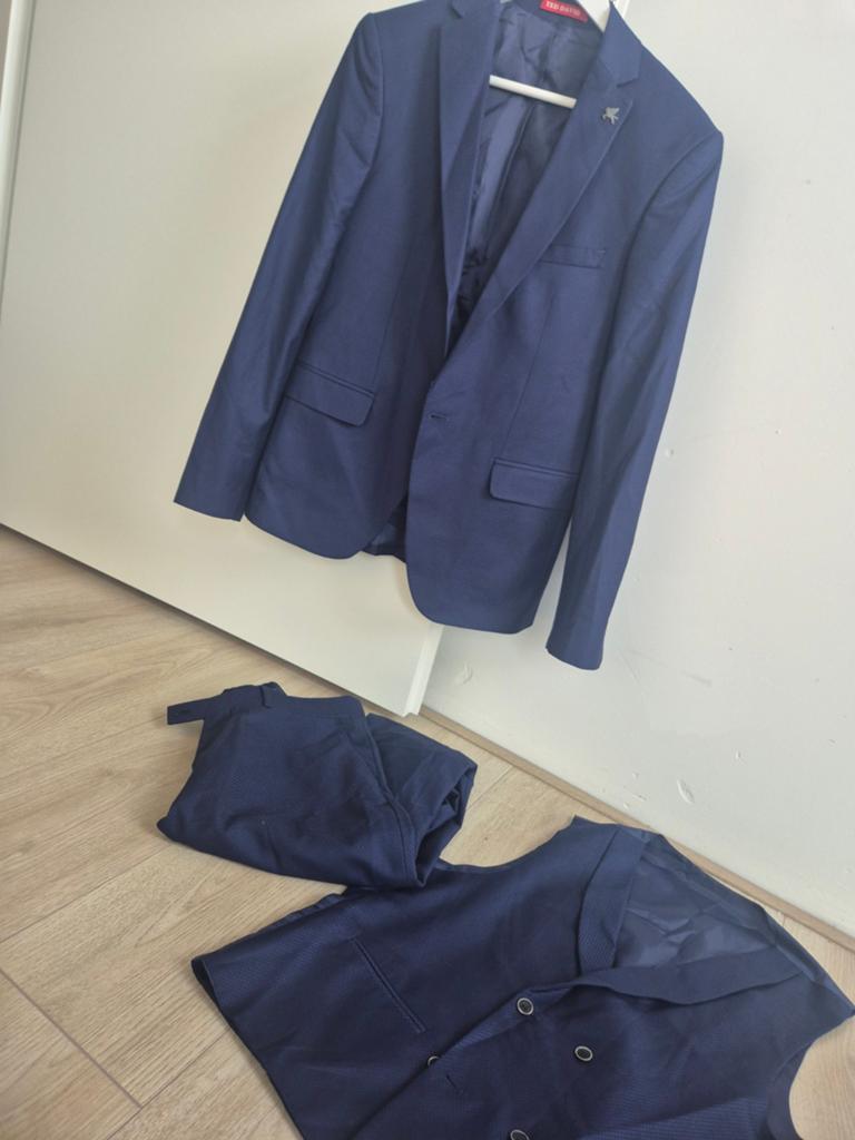 Heren pak, Ophalen of Verzenden, Zo goed als nieuw, Blauw