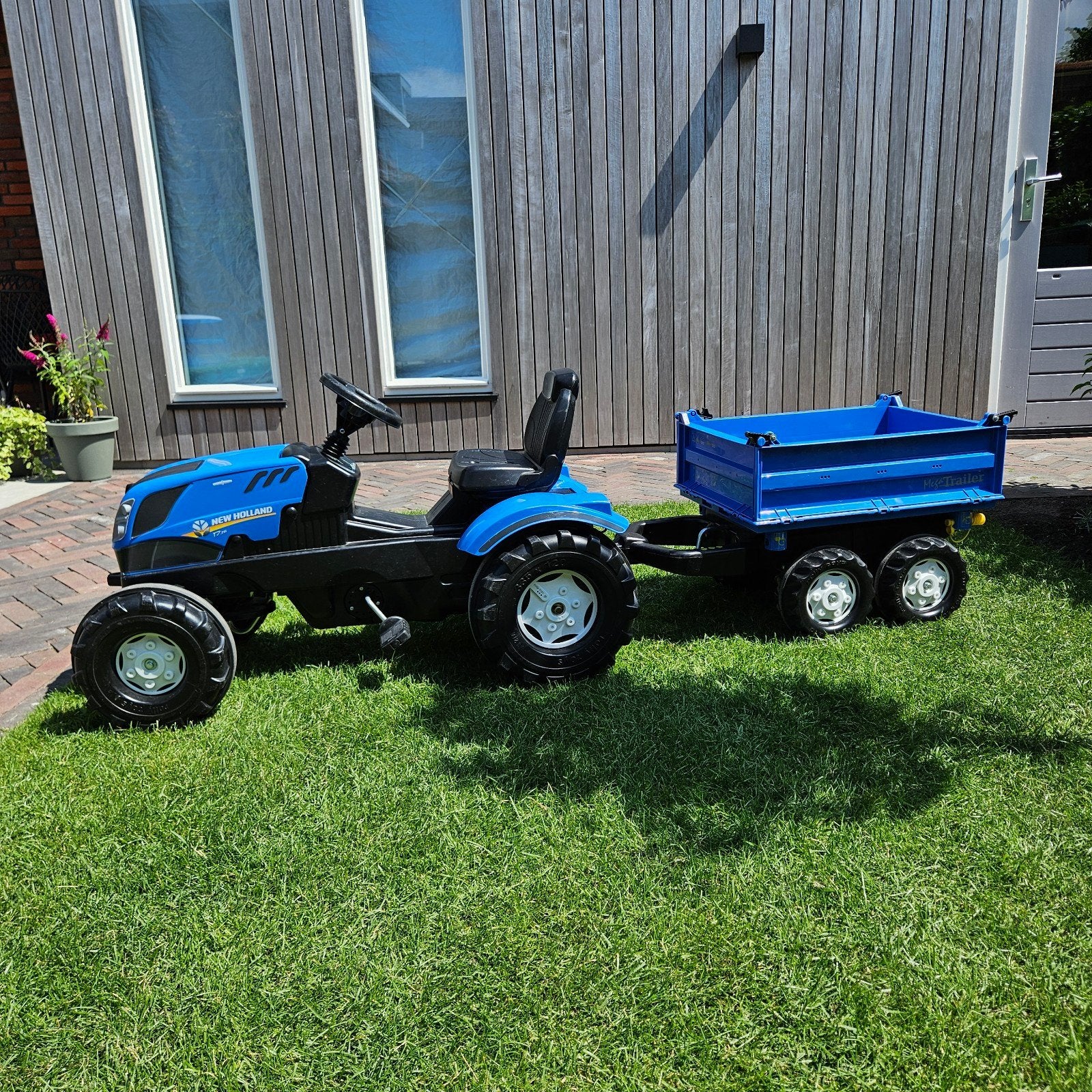 Roll Toys traptractor met trailer, Ophalen, Gebruikt, Trapvoertuig