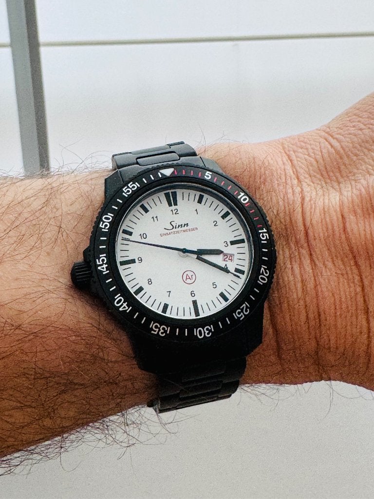 Sinn EMZ3 SW limited edition (white dail) SERVICED, Overige merken, Staal, Staal, Polshorloge