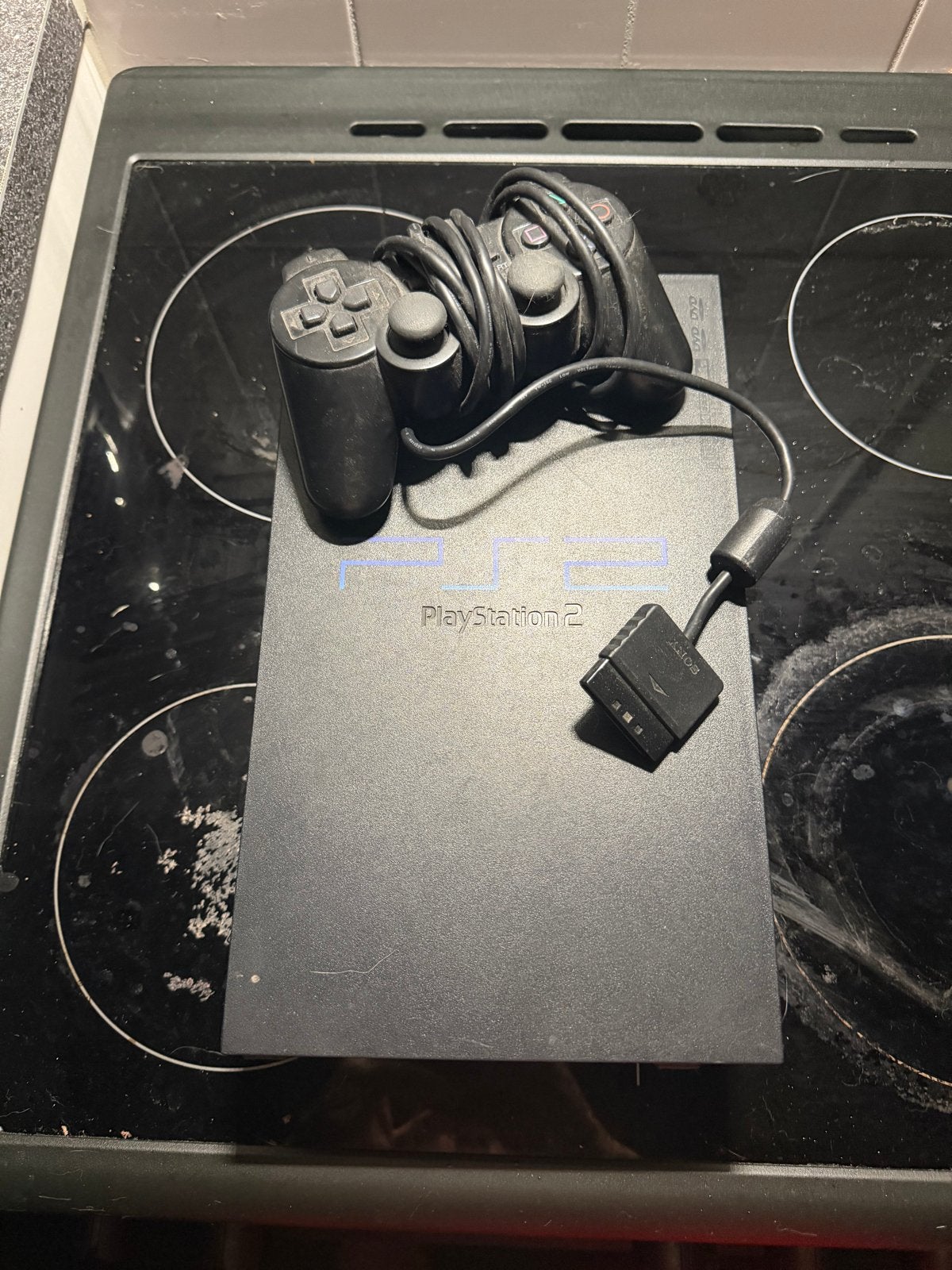 Playstation 2 met controller en HDMI-adapter, Spelcomputers en Games, Spelcomputers | Sony PlayStation 2, Ophalen, Gebruikt, Met 1 controller