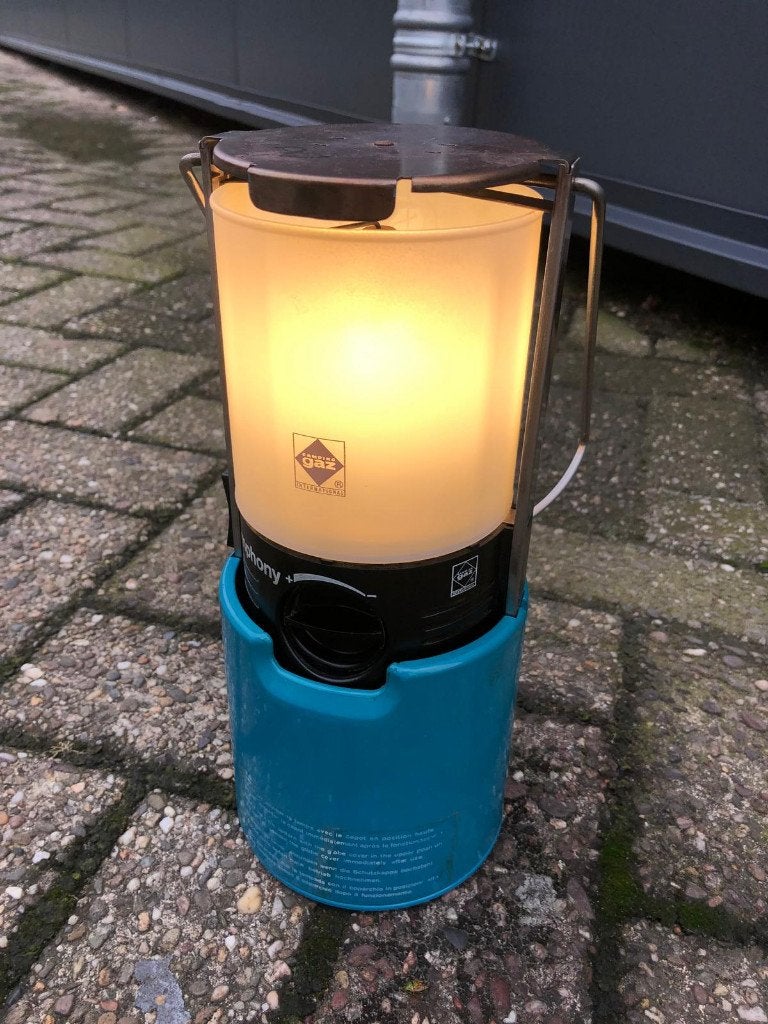 Campingaz Symphony Gaslamp met Doos - Zo goed als nieuw!, Campingaz, Campingaz, Ophalen of Verzenden, Zo goed als nieuw