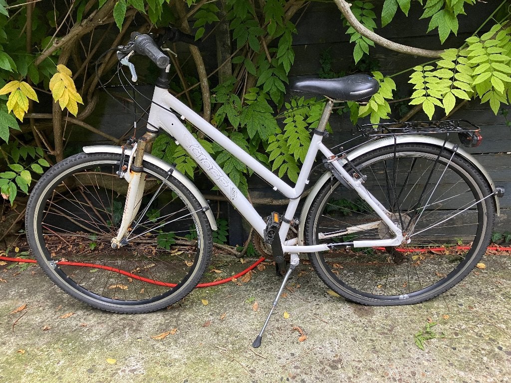 28 inch witte dames klus fiets, Gebruikt, Velgrem, Versnellingen, Ophalen