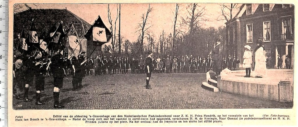 Scouting 1919; Defilé padvinders op Huis ten Bosch, Verzenden, Voor 1940, Gebruikt, Overige onderwerpen