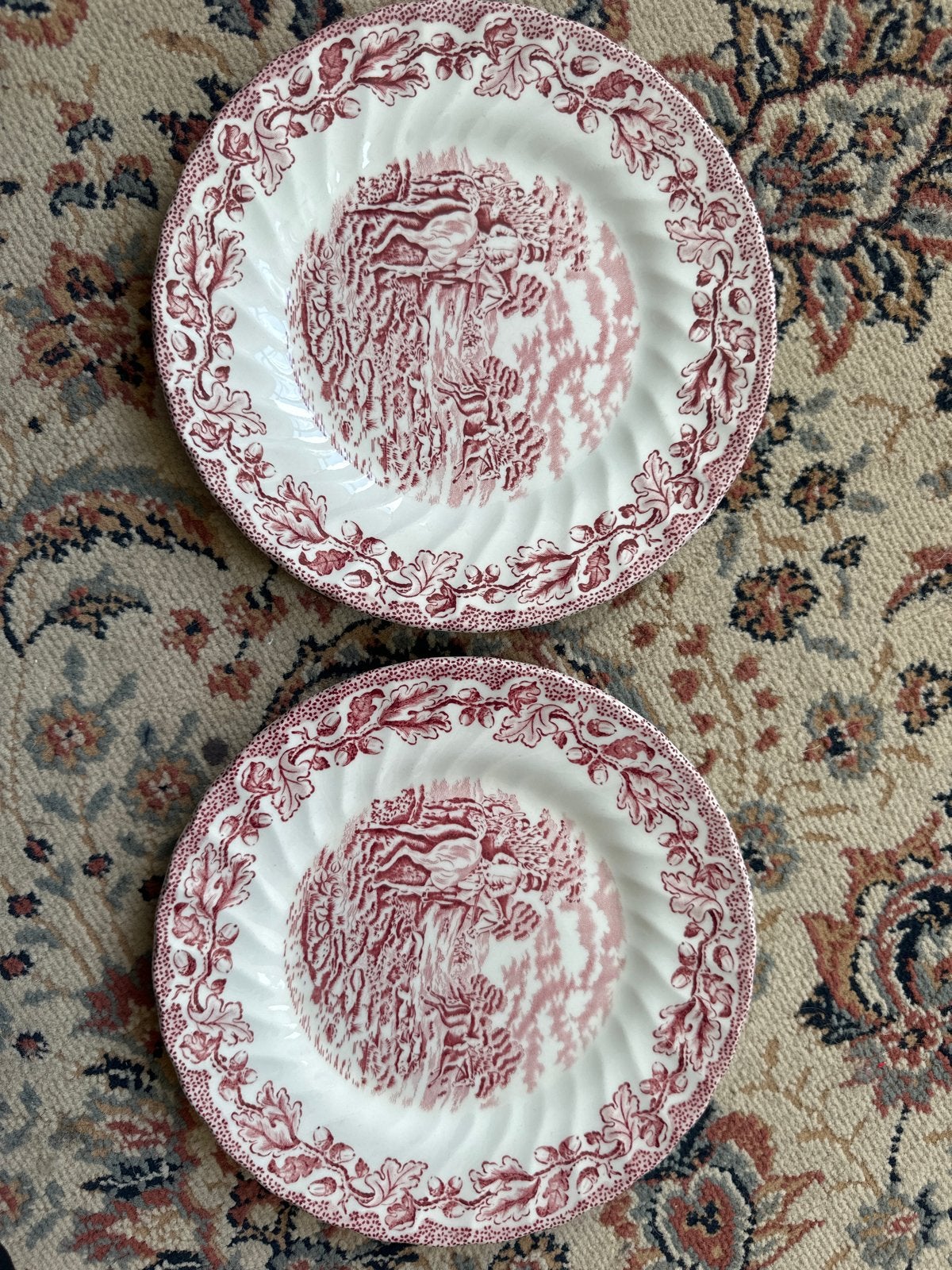 Drie Myotts Country Life ontbijtborden - Staffordshire Ware, Antiek en Kunst, Ophalen of Verzenden