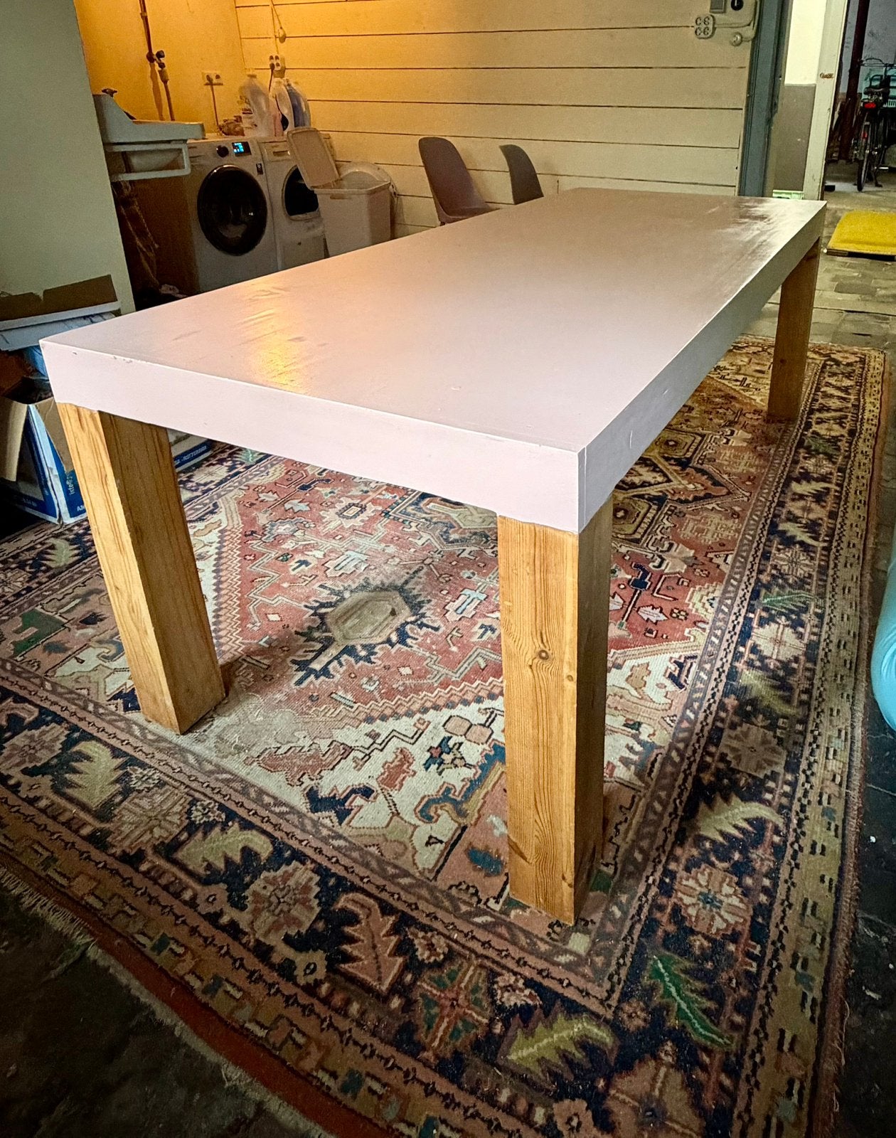 Gratis grenen eettafel 6 persoons, Ophalen, Gebruikt, 200 cm of meer, 50 tot 100 cm