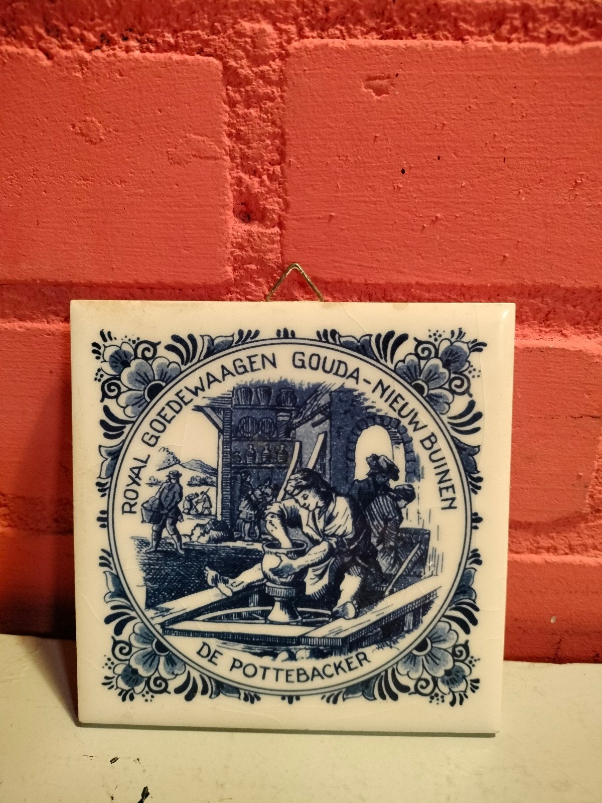 Tegeltje Royal Goedewaagen Gouda - Nieuw Buinen, Antiek en Kunst, Ophalen of Verzenden