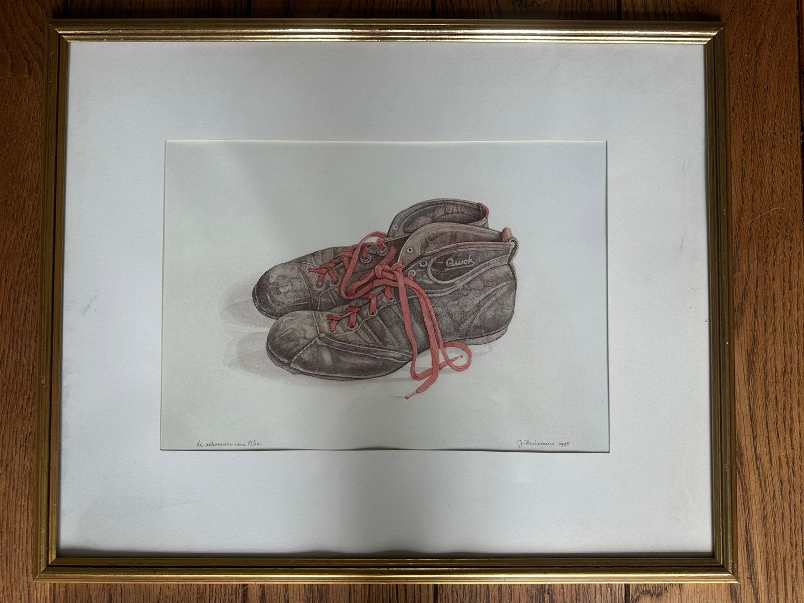 Jopie Huisman - de schoenen van Abe (1995), Sport, Gesigneerd, Ophalen of Verzenden, Lithografie