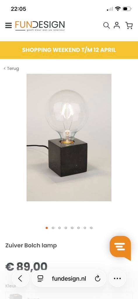 Zuiver marmeren blok voor lamp - nieuw in doos, Huis en Inrichting, Ophalen, Nieuw