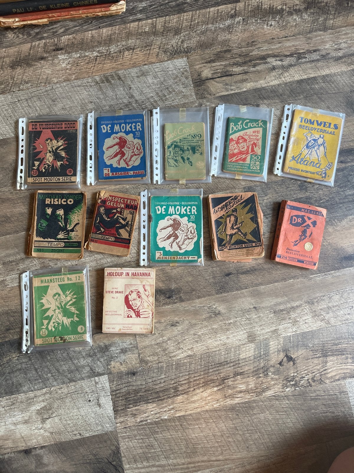 Diverse oude stripboekjes: Steve Drake, Spot Morton, De Moke, Boeken, Stripboeken, Meerdere stripboeken, Ophalen, Gelezen
