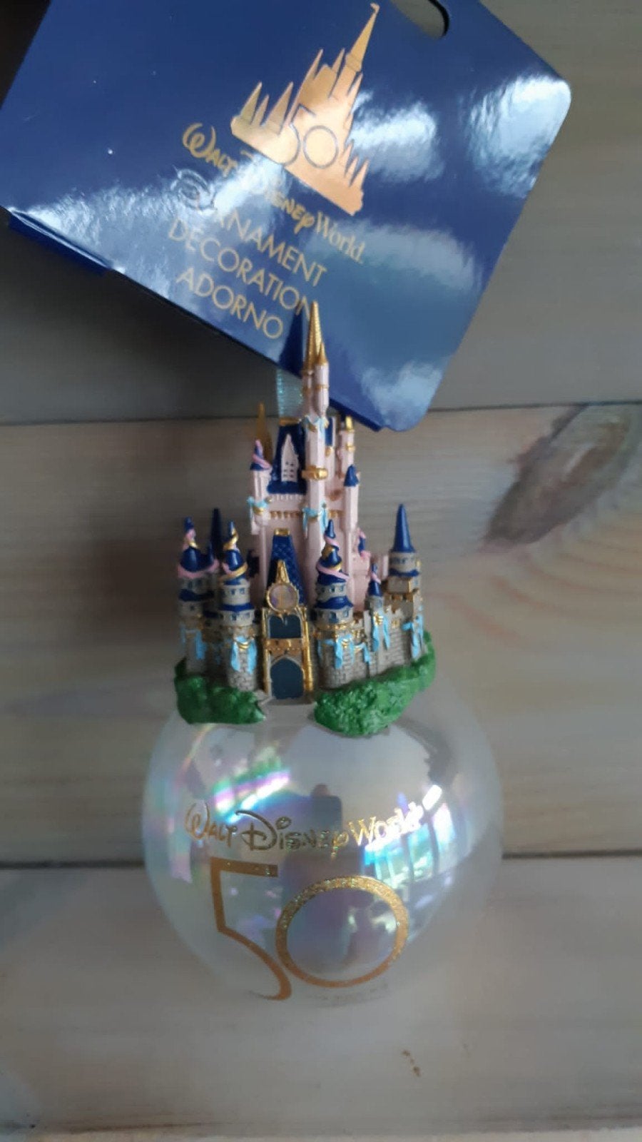 Disney world Cinderella castle ornament, Ophalen of Verzenden, Assepoester of Belle, Zo goed als nieuw, Beeldje of Figuurtje