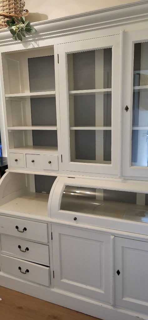 vitrinekast, Ophalen, Met deur(en), Glas, Zo goed als nieuw