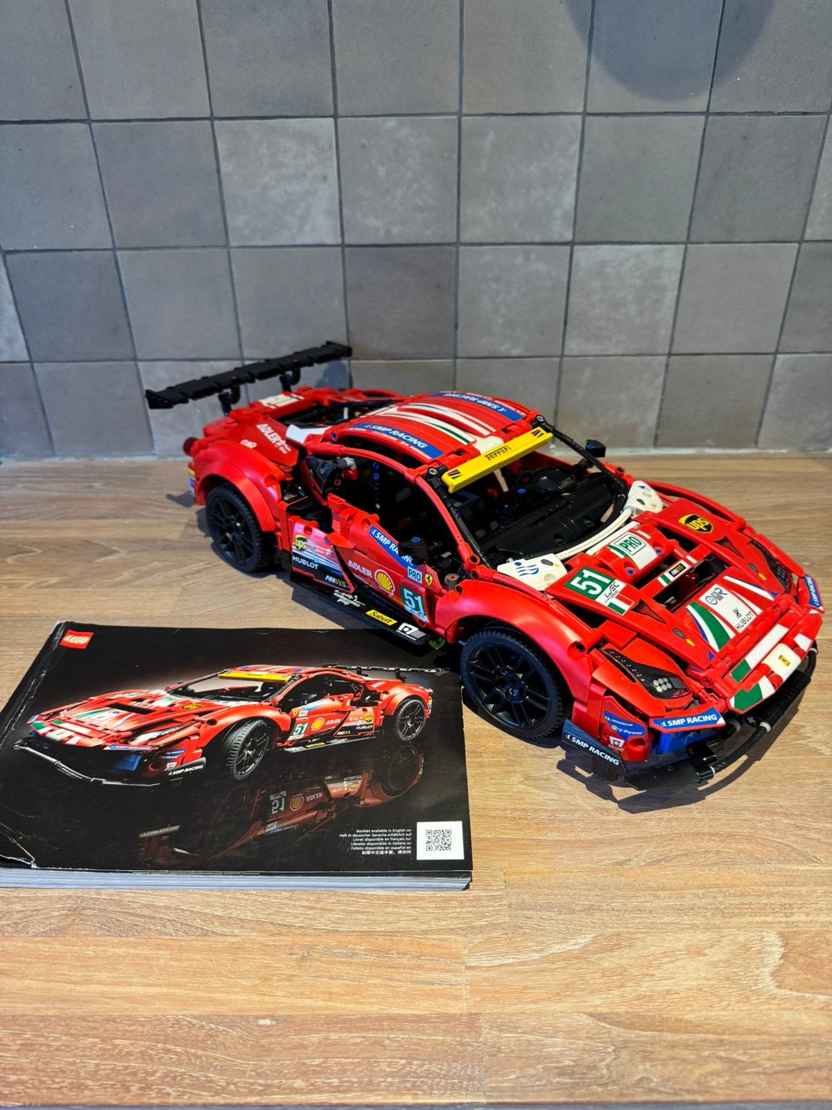 Lego Technic Ferrari 488 GTE AF Corse (42125), Lego, Inclusief instructies, Ophalen of Verzenden, Zo goed als nieuw