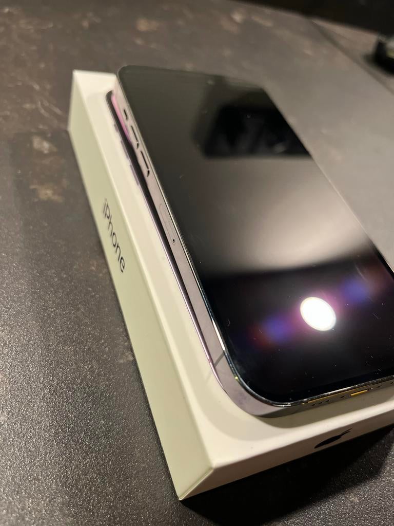 iPhone 14 Pro Deep Purple 128 GB, Paars, Ophalen of Verzenden, Zo goed als nieuw, Zonder simlock