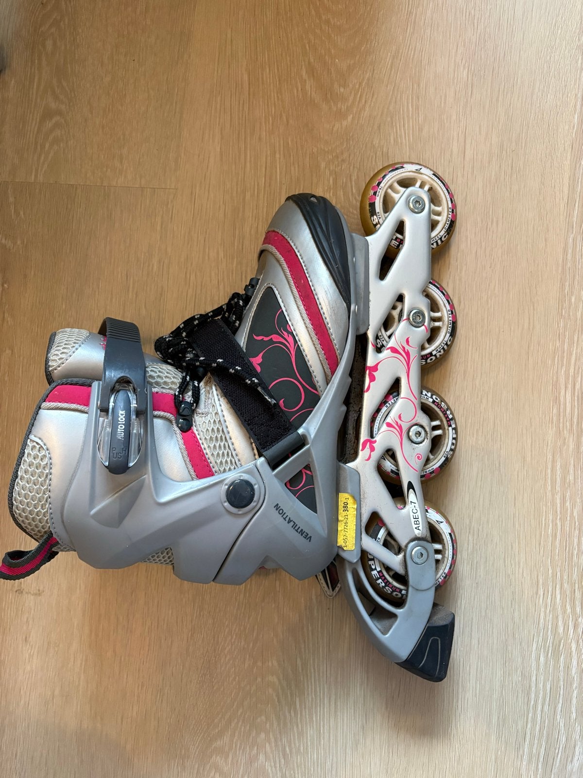 Skeelers - Maat 38 - Roze/Grijs, Sport en Fitness, Skeelers, Overige merken, Gebruikt, Ophalen of Verzenden, Inline skates 4 wielen