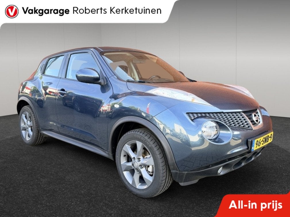 Nissan Juke 1.6 Acenta Eco 1e eigenaar Nieuwe banden en remm, Auto's, Nissan, 607 kg, Stof, 4 cilinders, Blauw