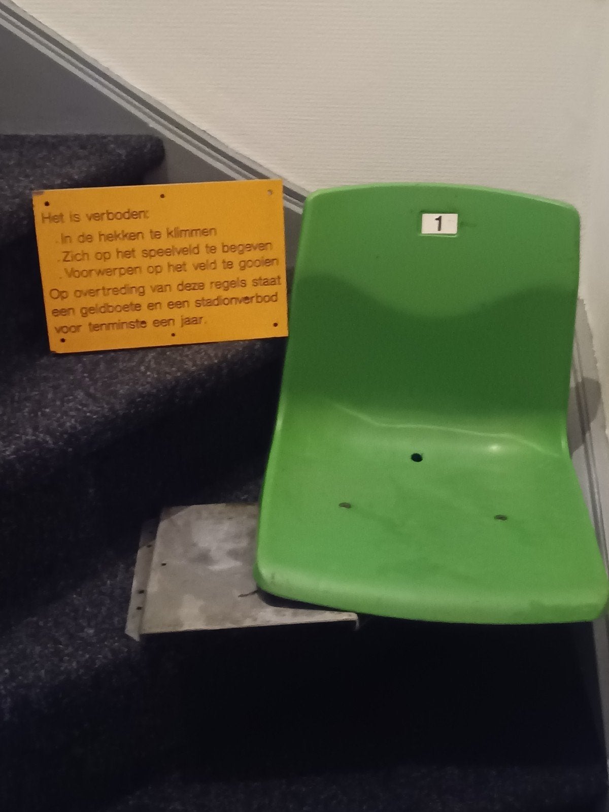 FC Groningen Oosterparkstadion Stoel - Uniek Voetbalitem, Ophalen of Verzenden, Gebruikt, Overige binnenlandse clubs, Overige typen