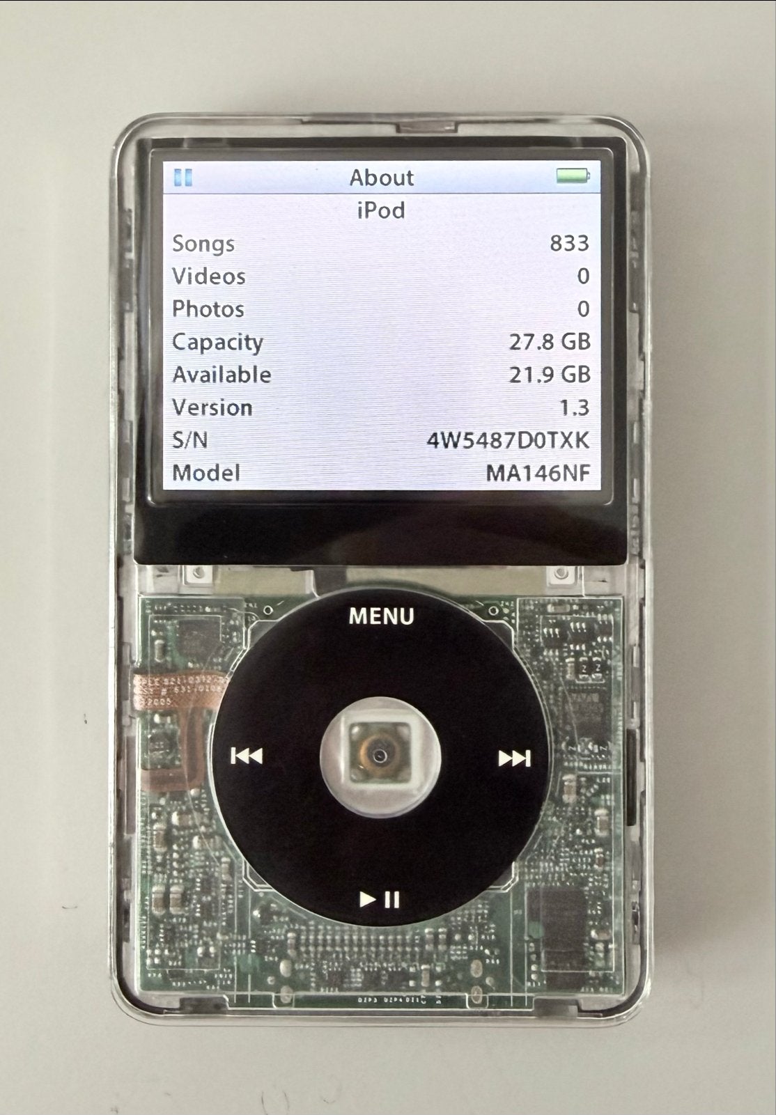 iPod Classic 5e Generatie 30GB - Nieuwe accu en behuizing., Classic, ., Refurbished, Ophalen of Verzenden