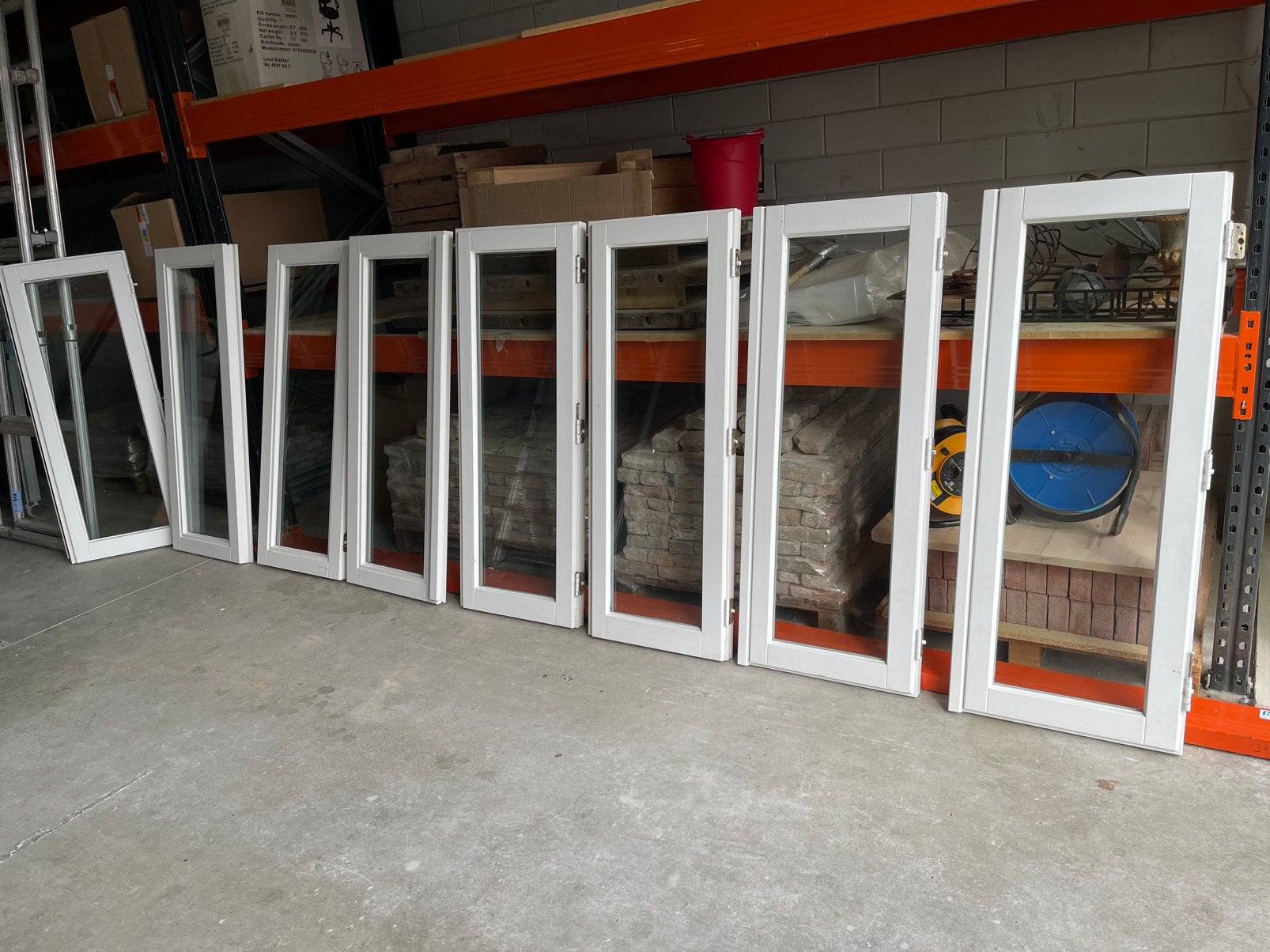 Dubbelglas ramen compleet met hang en sluitwerk, Ophalen, Gebruikt, Gevelraam of Ruit, Dubbelglas