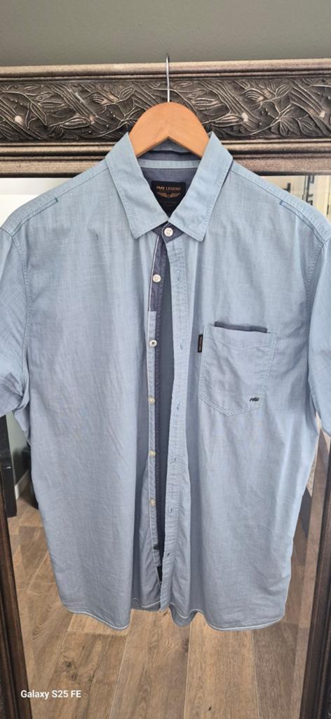 PME OVERHEMD KORTE MOUW XXL, Kleding | Heren, Blauw, Ophalen of Verzenden, Overige halswijdtes, PME