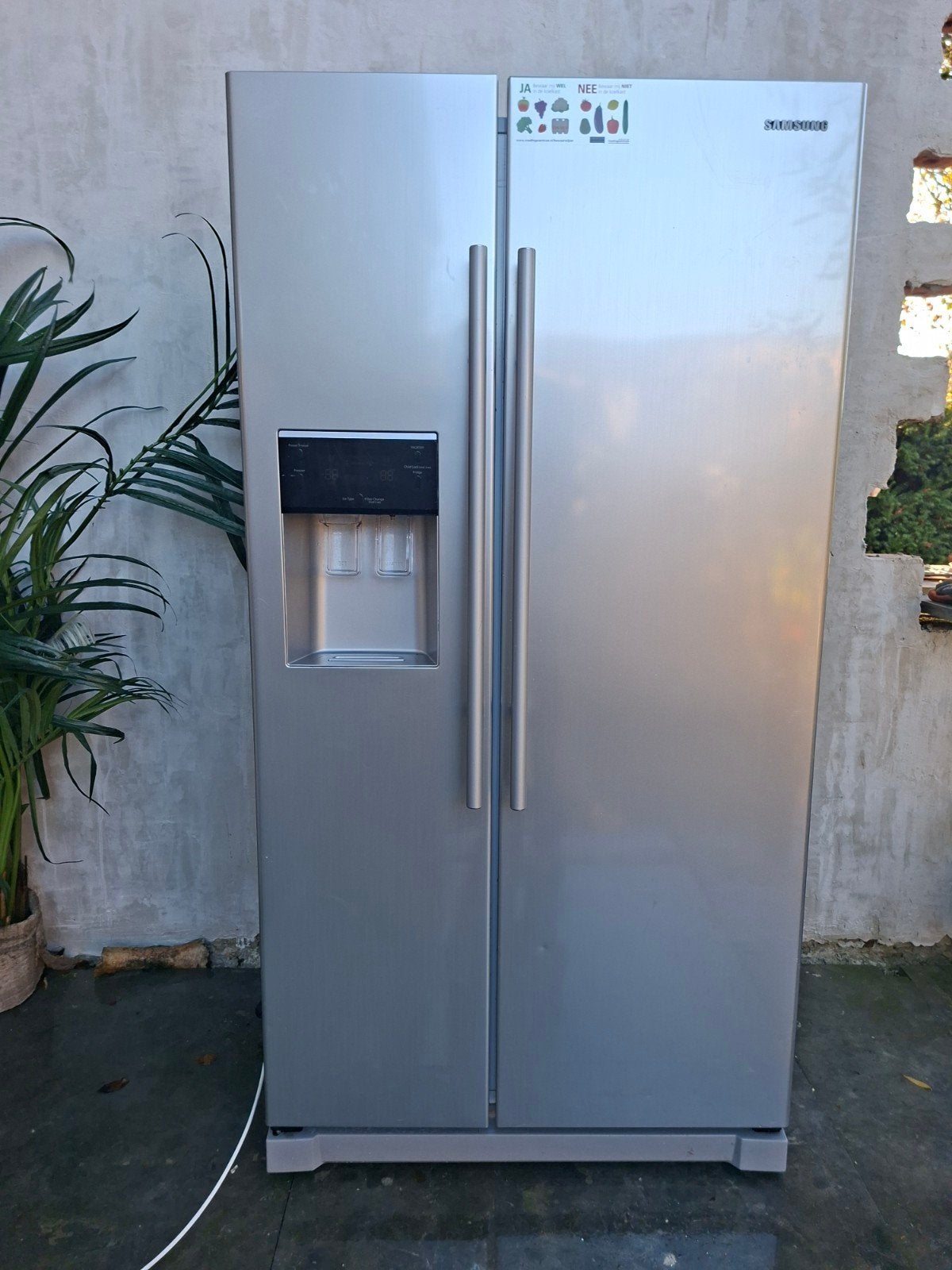 Goedwerkende Amerikaanse koelkast Samsung, Ophalen, Gebruikt, 200 liter of meer, 60 cm of meer