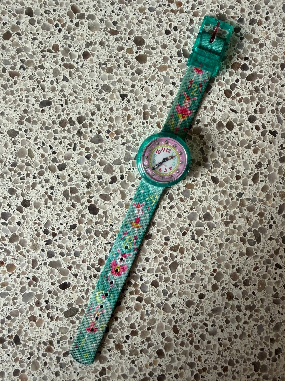Klik Flak horloge, Ophalen of Verzenden, Gebruikt, Groen, Meisje