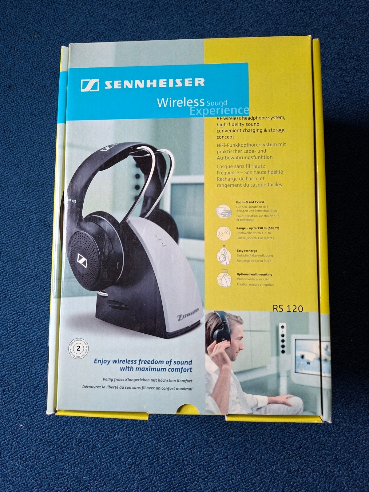 Sennheiser RS 120 Draadloze Hoofdtelefoon met Oplaadstation, Ophalen, Sennheiser, Zo goed als nieuw, Over-ear