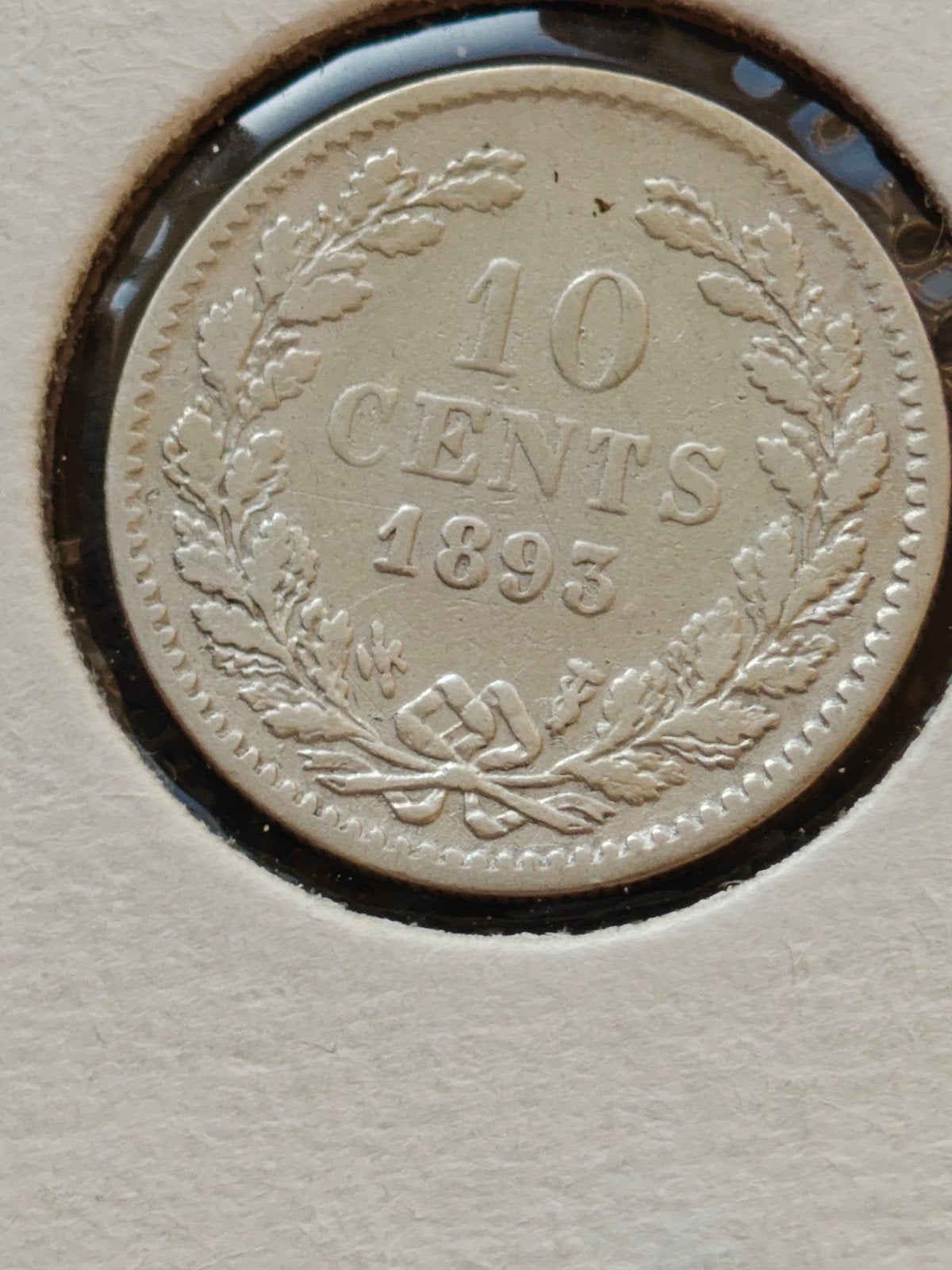 10 cent 1893 Wilhelmina - Zilveren munt, Postzegels en Munten, Munten | Nederland, Zilver, Ophalen of Verzenden, 10 cent, Koningin Wilhelmina