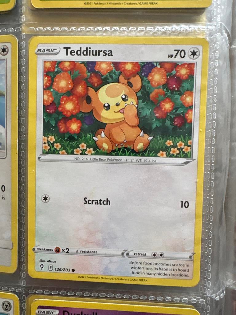 Pokémon Kaart: Teddiursa (Basic, HP 70), Ophalen, Zo goed als nieuw, Losse kaart