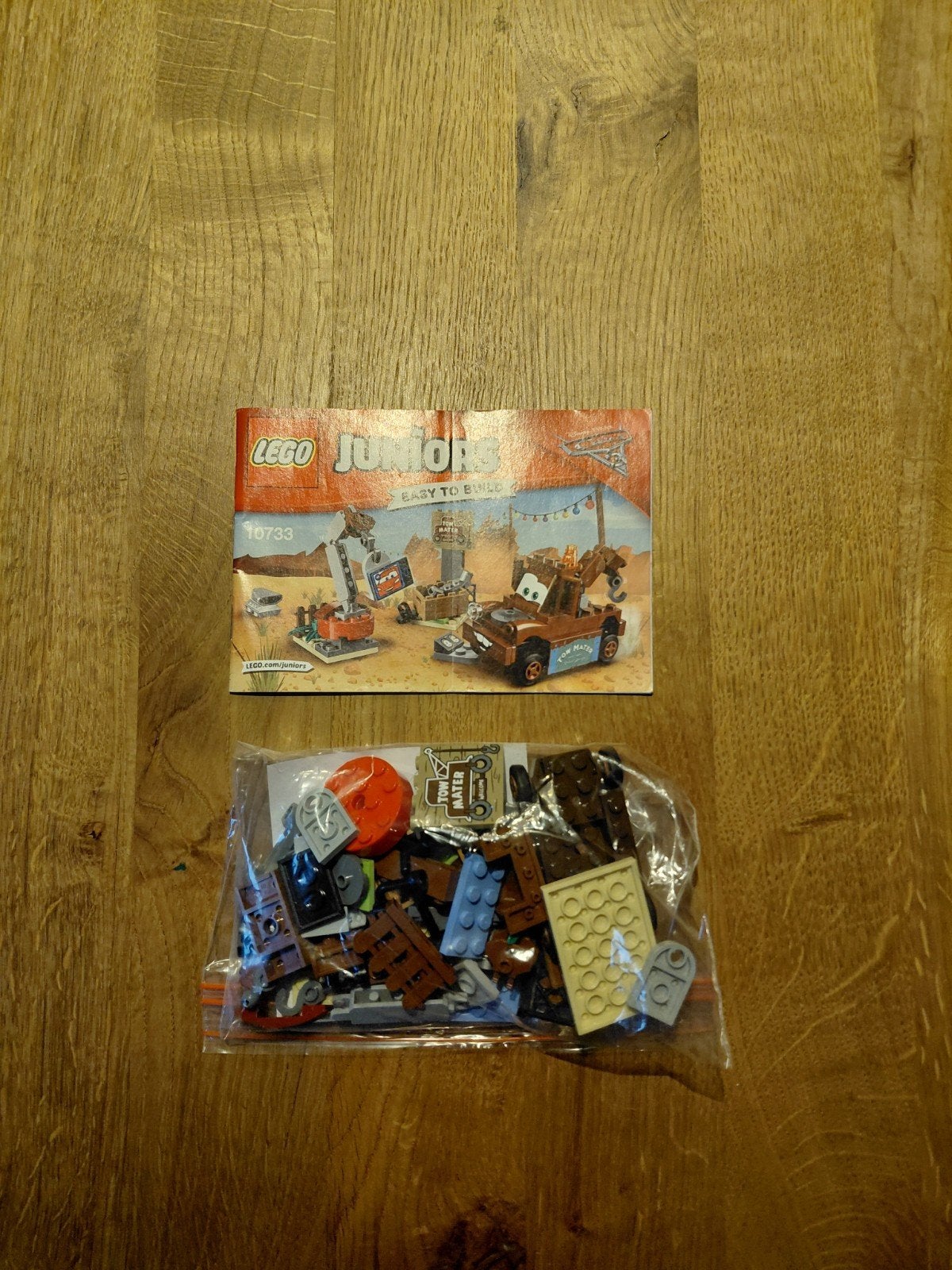 Lego Juniors Cars 3 Mater's Junkyard 10733, Gebruikt, Overige thema's, Lego, Inclusief instructies
