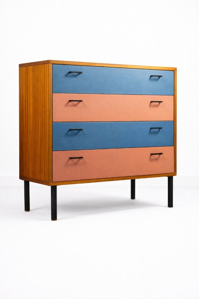 Prachtige vintage ladekast, Ophalen, 50 tot 100 cm, Zo goed als nieuw, 3 of 4 laden