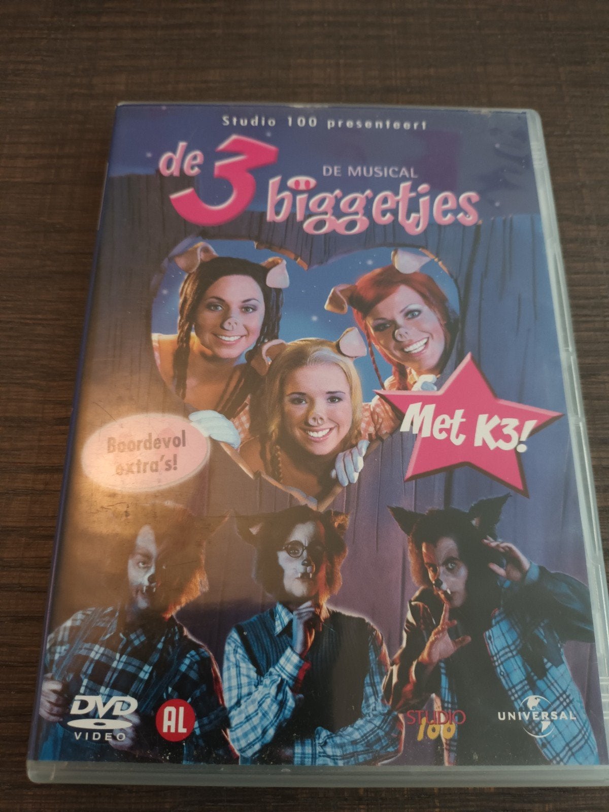 dvd De drie biggetjes K3, Alle leeftijden, Ophalen of Verzenden, Zo goed als nieuw