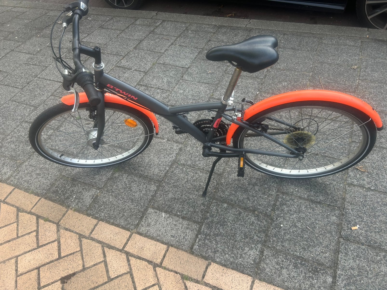 Btwin kinderfiets 24 inch, 3x6 versnellingen Shimano unisex, Ophalen, 24 inch, Velgrem, Versnellingen
