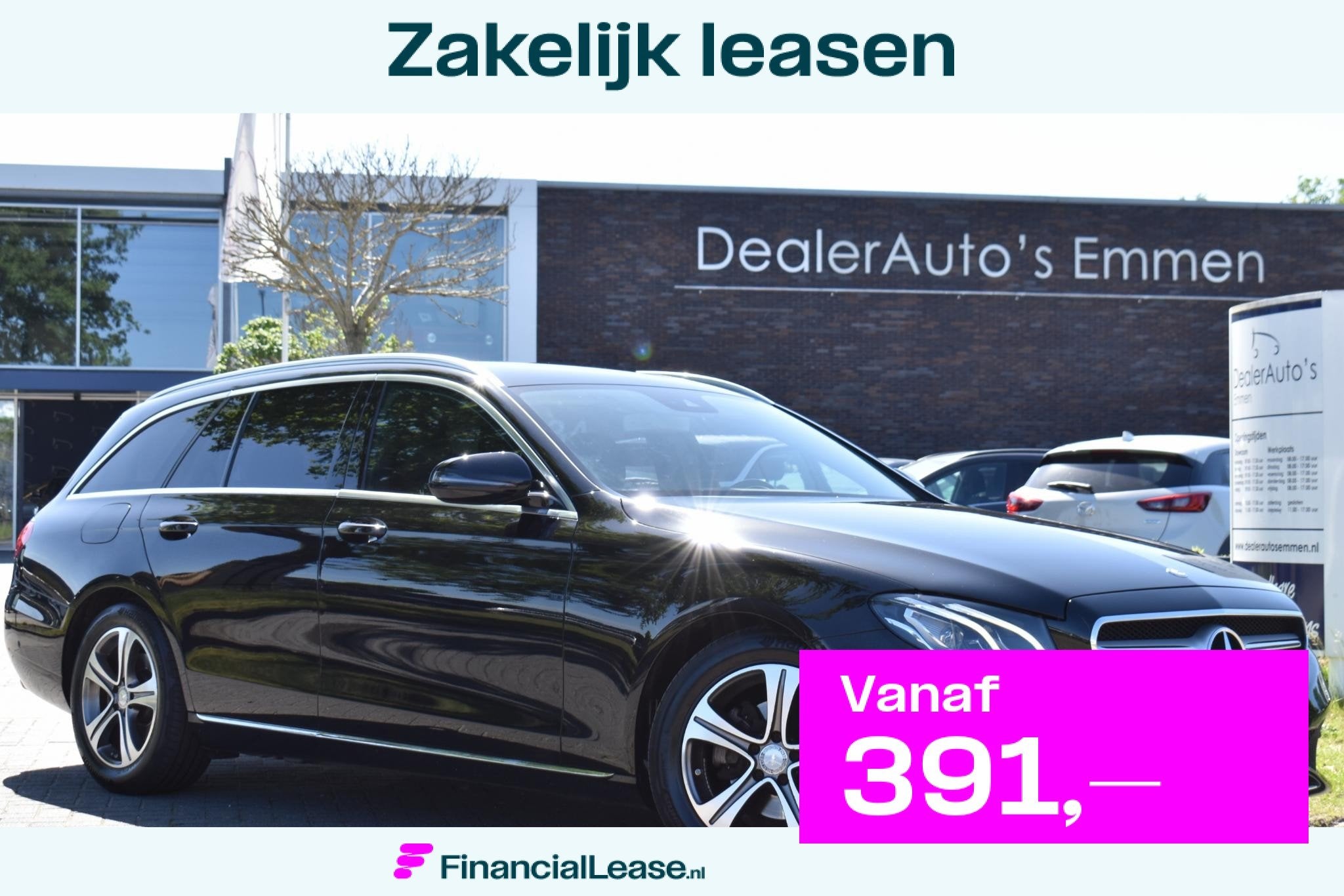 Mercedes-Benz E-klasse Estate 200 Prestige Airmat. Sportst., Automaat, Gebruikt, 4 cilinders, Zwart