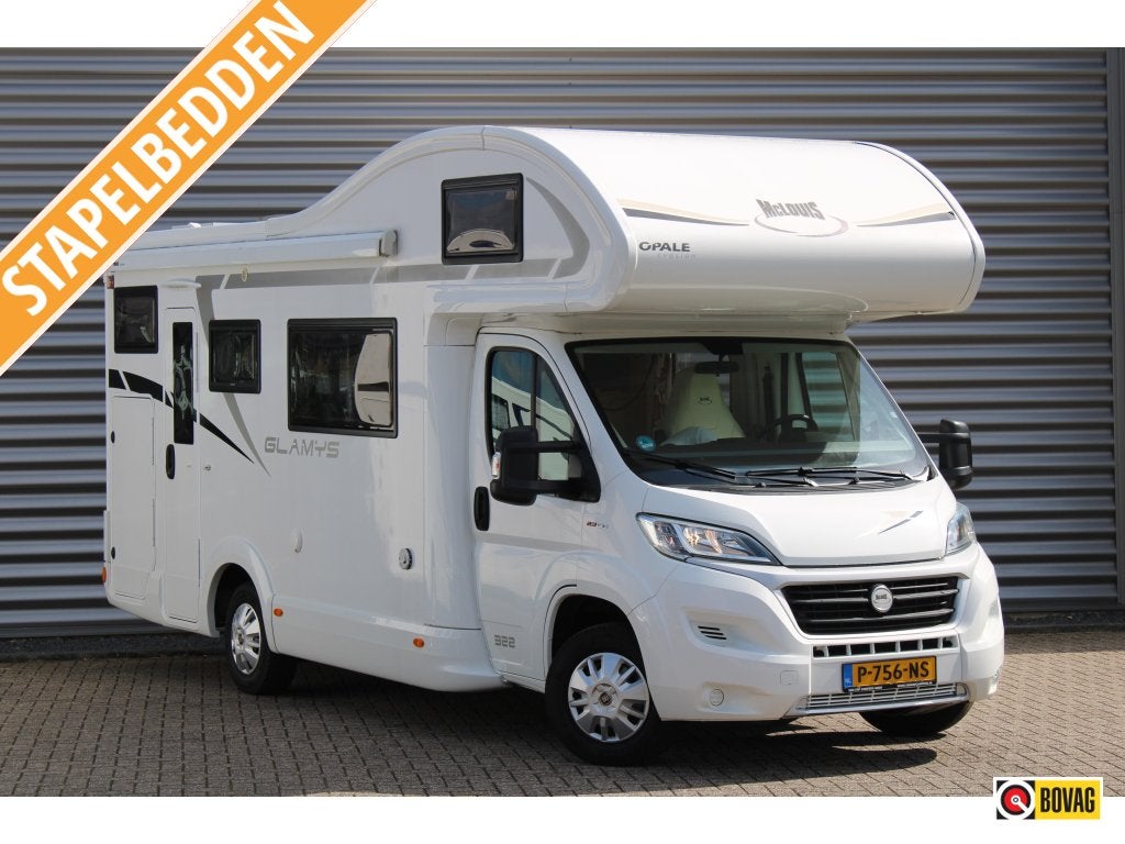 McLouis Glamys 322 Fiat 6-Persoons Stapelbed Omvormer TV, Alkoof, Ringverwarming, Fiat, 6 tot 7 meter