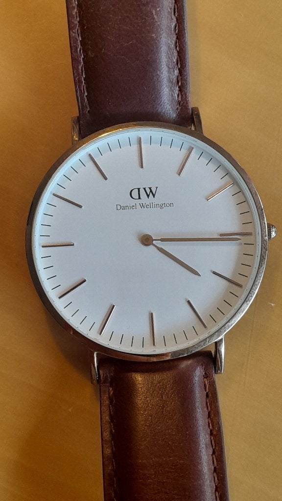 Daniel Wellington Classic St Mawes, met extra bandjes, Overige merken, Leer, Staal, Polshorloge