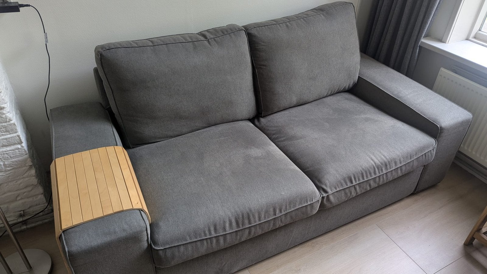 Ikea KIVIK 2-zitsbank grijsgroen, Huis en Inrichting, Banken | Bankstellen, Ophalen, Gebruikt, 150 tot 200 cm, Tweepersoons