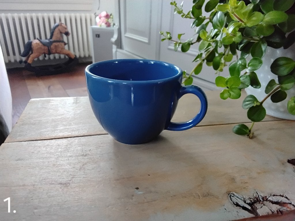 Kopjes van palacio - blauw - blauwe (verschillend), Gebruikt, Keramiek, Ophalen of Verzenden, Overige stijlen