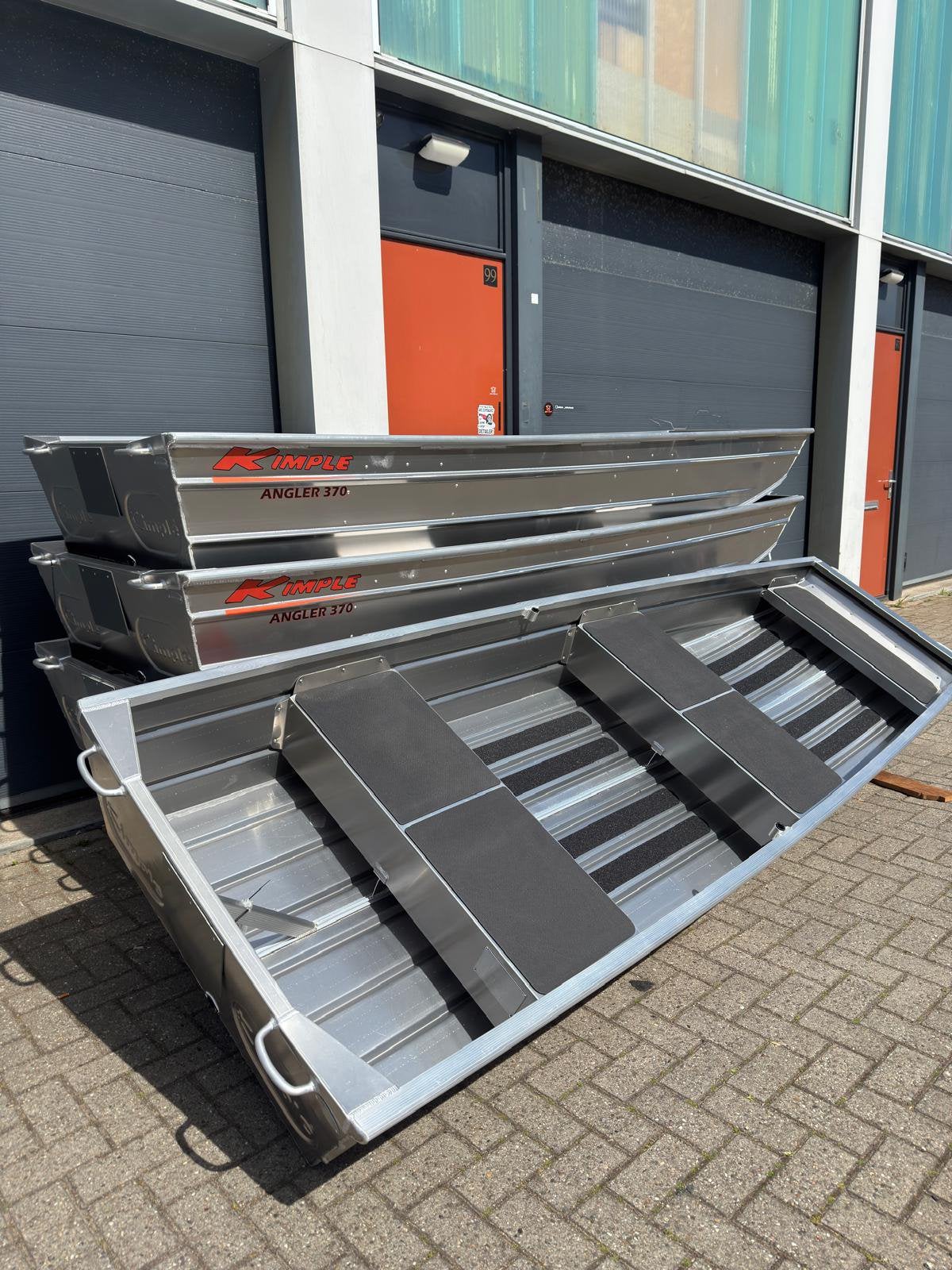 Kimple aluminium platbodem 370cm lang, 8 pk, 10 cm, 4 m, 1 m