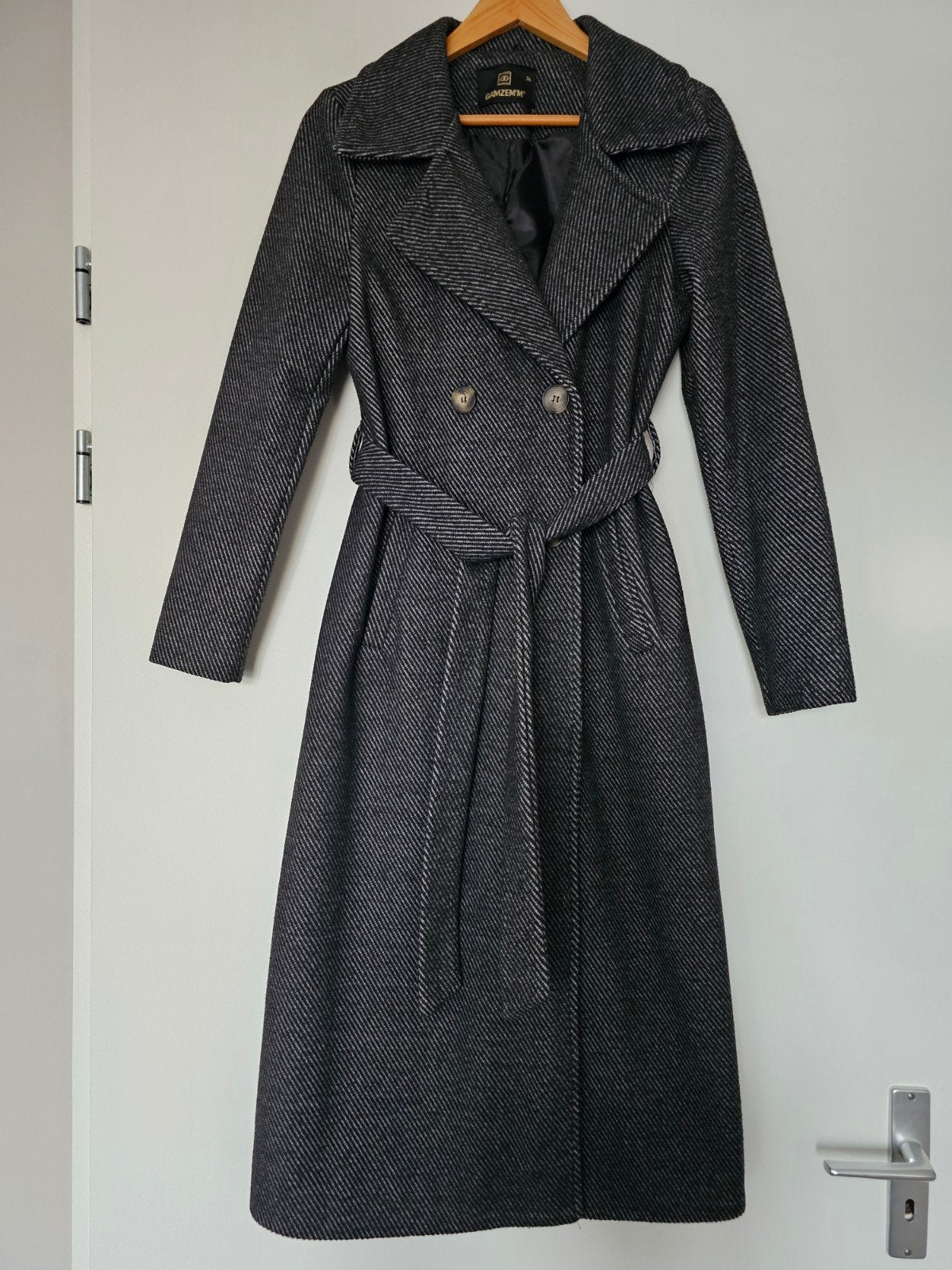 Lange Jas met Ceintuur, Kleding | Dames, Manzaram, Ophalen of Verzenden, Zo goed als nieuw, Maat 36 (S)