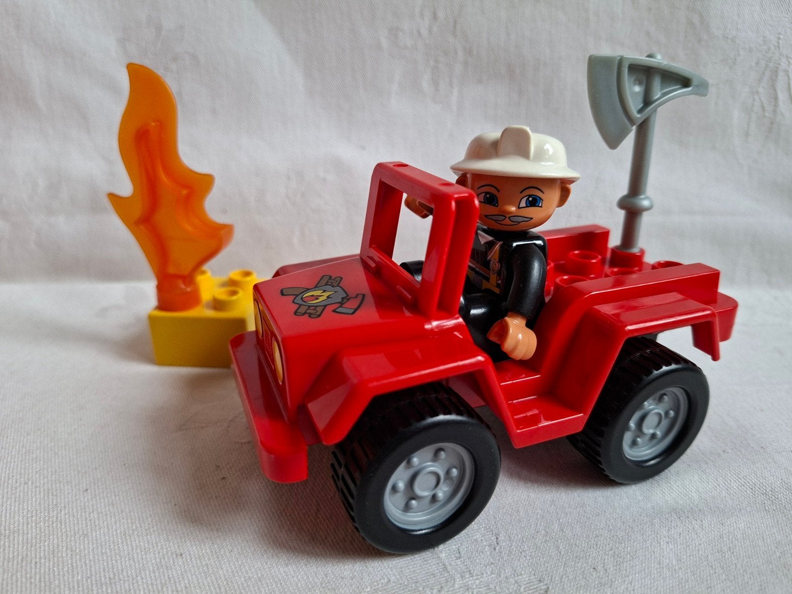 Duplo set 6169 Brandweercommandant met quad en vuur, Ophalen of Verzenden, Zo goed als nieuw, Duplo, Complete set