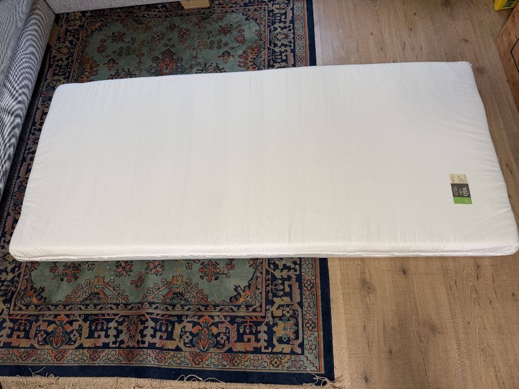Biologisch natuurlatex matras  - jeugd matras tot 60 kg, Ophalen, 90 cm, Eenpersoons, Zo goed als nieuw