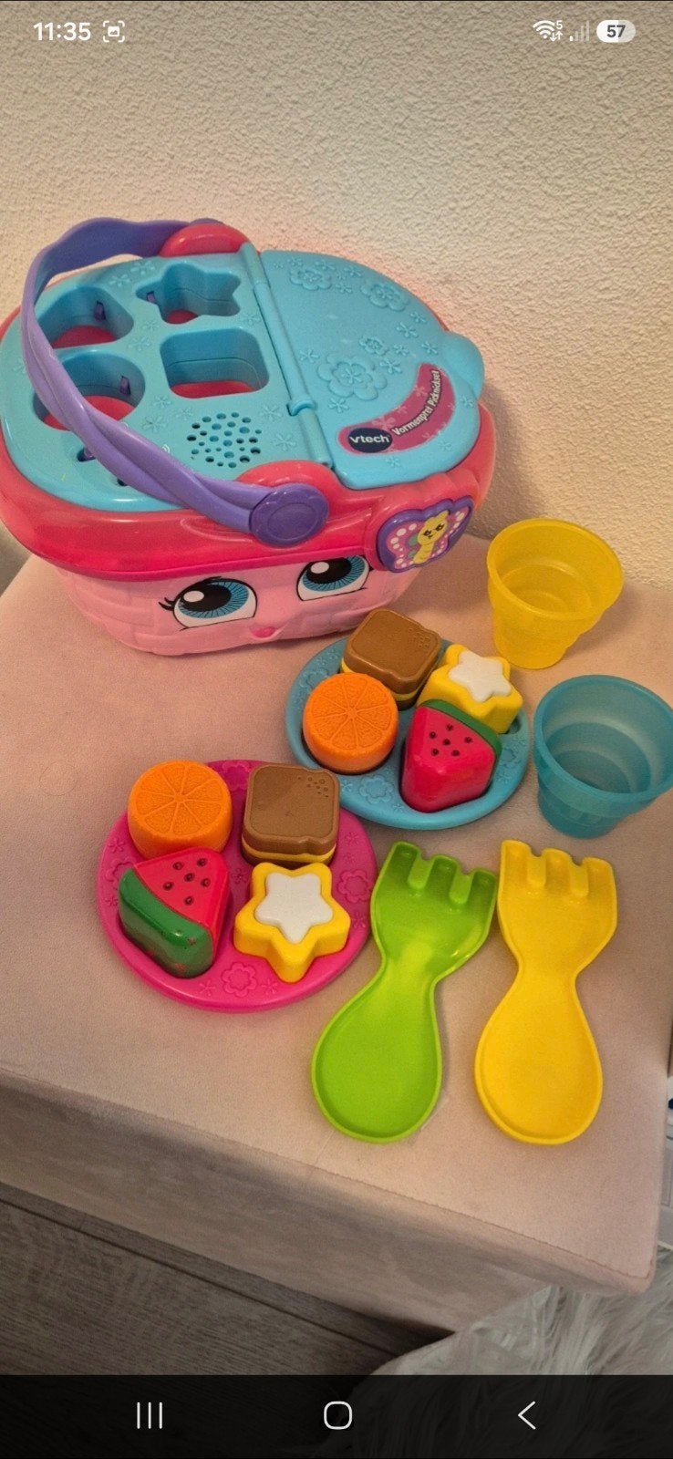 VTech Vormenpret Picknickmand met speelgoedeten, Ophalen of Verzenden