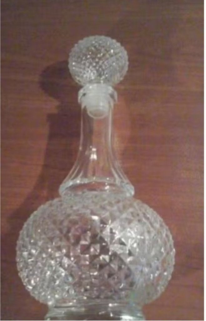 Vintage glazen karaf 0,5 ltr, Ophalen