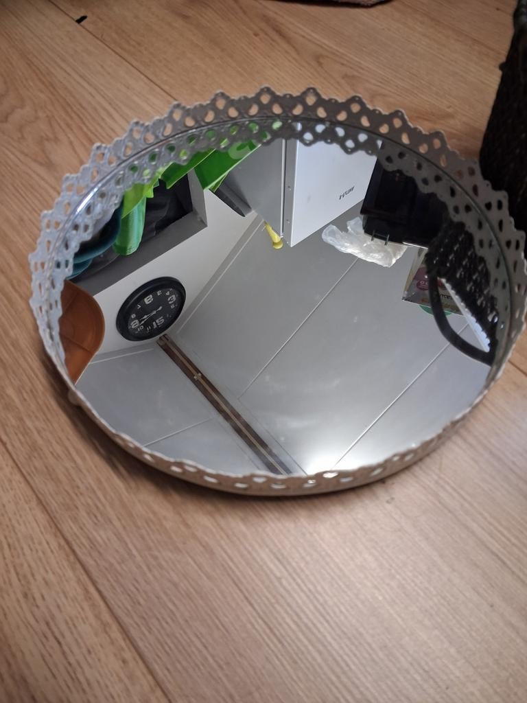 Rond dienblad met spiegel, Ophalen of Verzenden